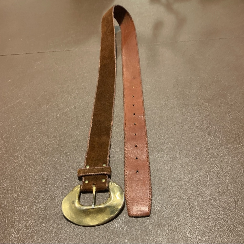 APPLAUSE VINTAGE brown LEATHER suede BELT